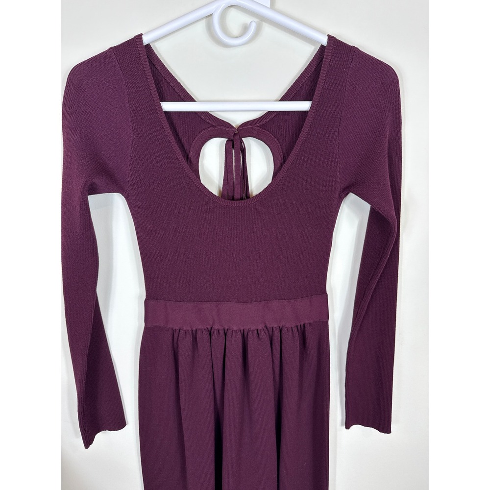 Proenza Schouler White Label Plum Ribbed Midi Dress Women‎ Size XS - Picture 2 of 9
